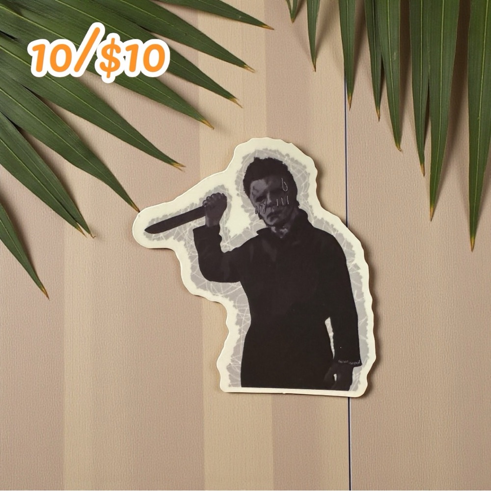 Michael Myers Knife Sticker – Approx. 2 1/2”, Glossy Finish